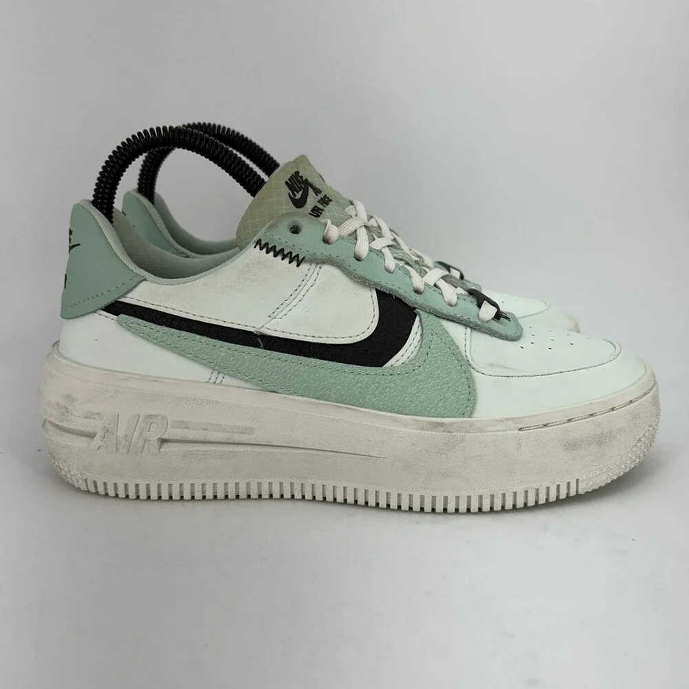 Nike Air Force 1 PLT.AF.ORM Shoes Womens Size 6 Barley Green Sneakers DX3730-300